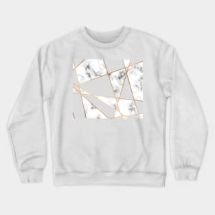 Copper smokey marble geo Crewneck Sweatshirt